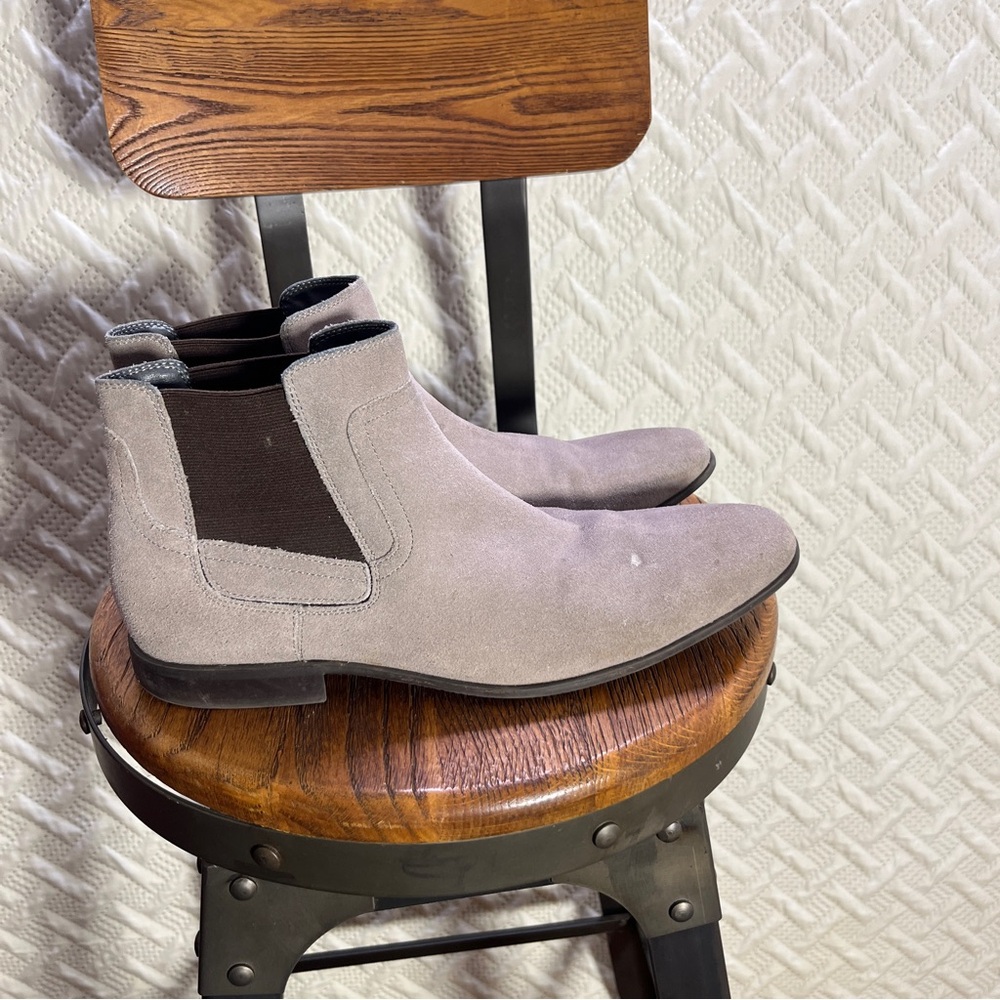 Calvin Klein Gray Suede Boots - Picture 3 of 8
